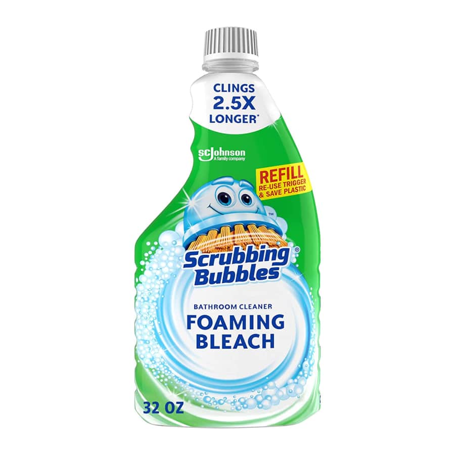 Scrubbing Bubbles Foaming Bleach 32-oz. Bathroom Cleaner Refill for $8 Scrubbing Bubbles Foaming Bleach 32-oz. Bathroom Cleaner Refill for $8