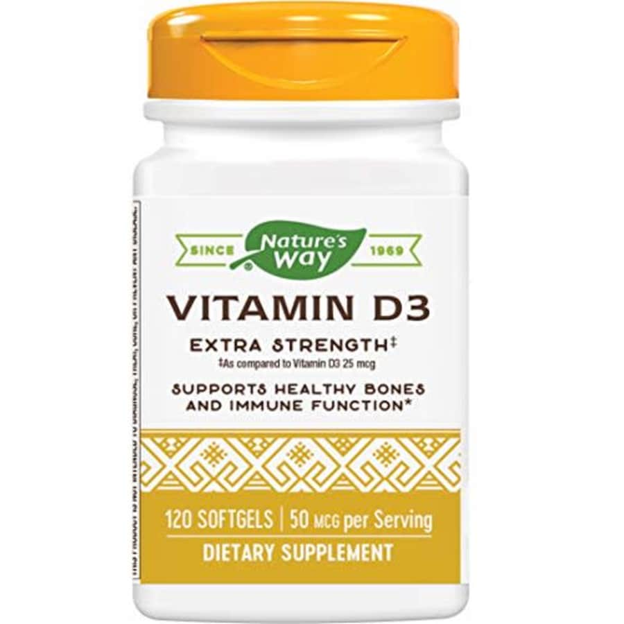 Nature's Way Premium Quality Vitamin D3, 50 mcg per serving, for Bones & Immunity, 120 Count for $10 Nature's Way Premium Quality Vitamin D3, 50 mcg per serving, for Bones & Immunity, 120 Count for $10