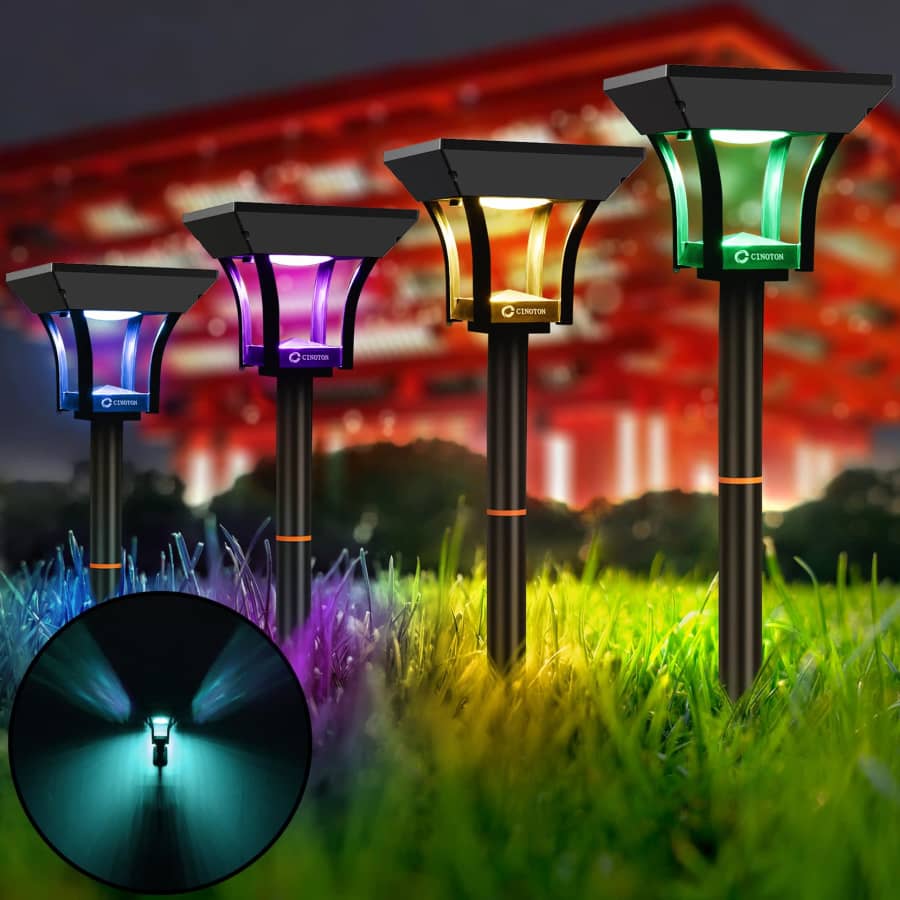 Cinoton Solar Pathway Light 4-Pack for $30 Cinoton Solar Pathway Light 4-Pack for $30