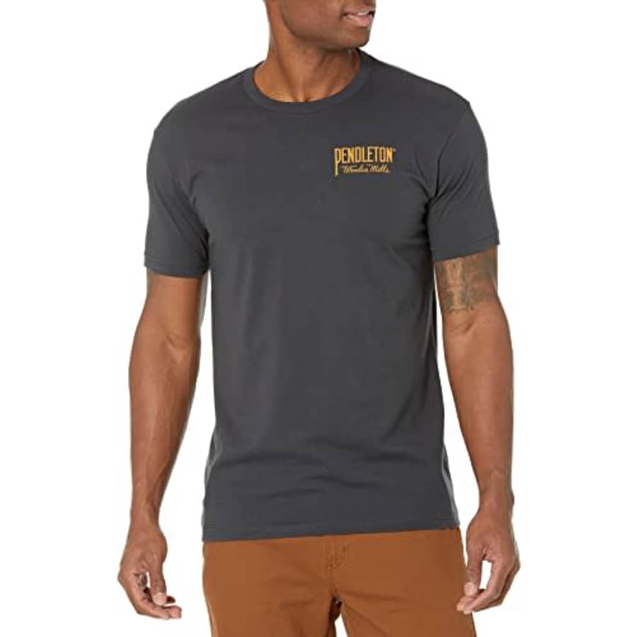 Pendleton Men's Classic Fit Graphic T-Shirt, Graphite Black/Yellow, Large for $16