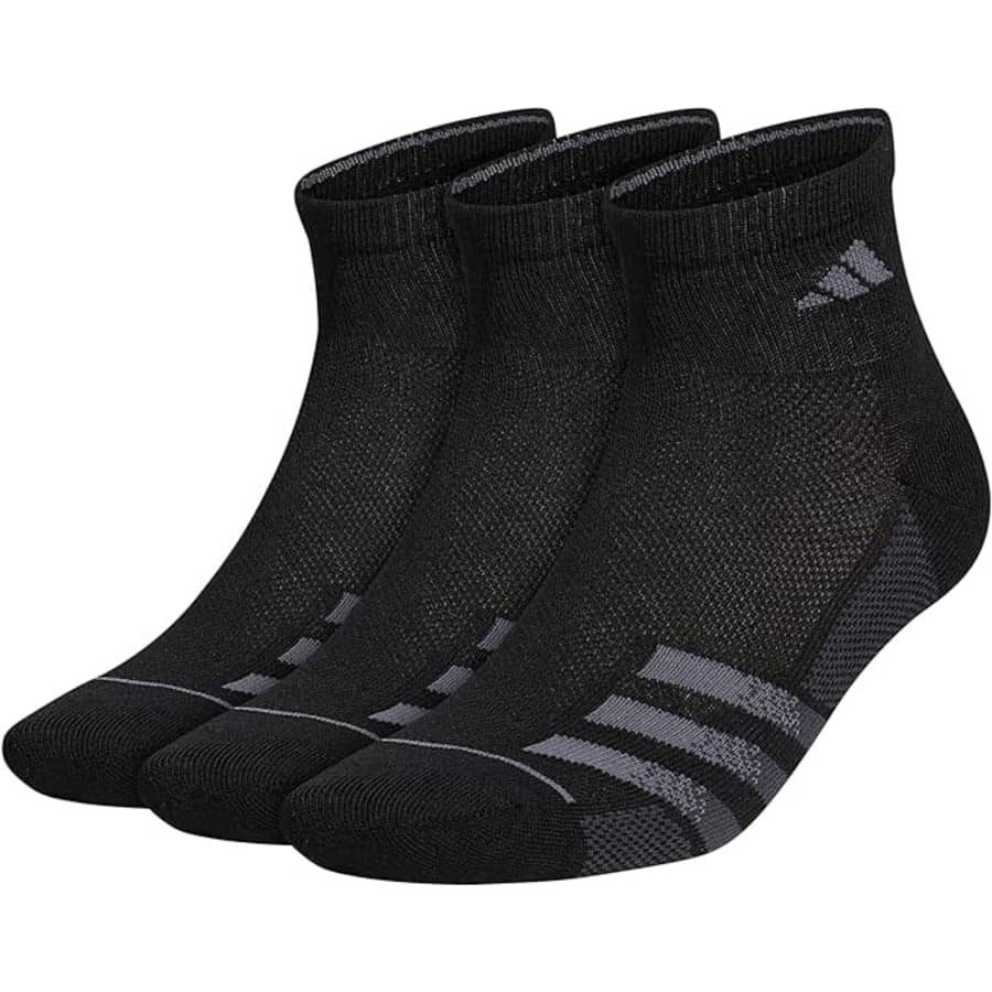 adidas Men's Climacool Superlite Quarter Socks 3-Pack for $7 adidas Men's Climacool Superlite Quarter Socks 3-Pack for $7