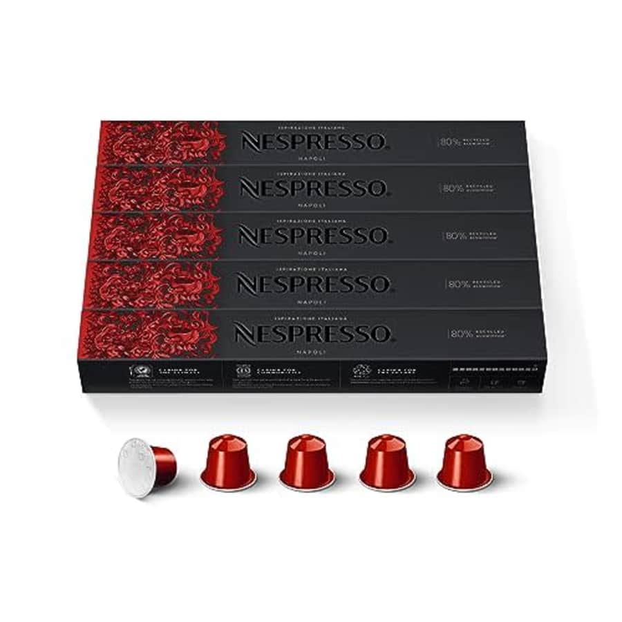 Nespresso Capsules OriginalLine, Ispirazione Napoli, Dark Roast Coffee Pods, 50-Count Espresso for $40 Nespresso Capsules OriginalLine, Ispirazione Napoli, Dark Roast Coffee Pods, 50-Count Espresso for $40