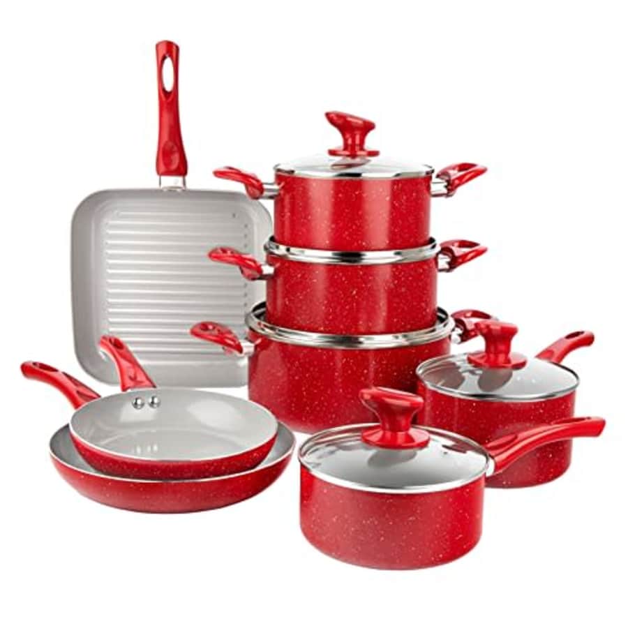 Granitestone Nonstick Cookware Set 13 Piece Nonstick Pots and Pans Set with Triple Layer Diamond for $260