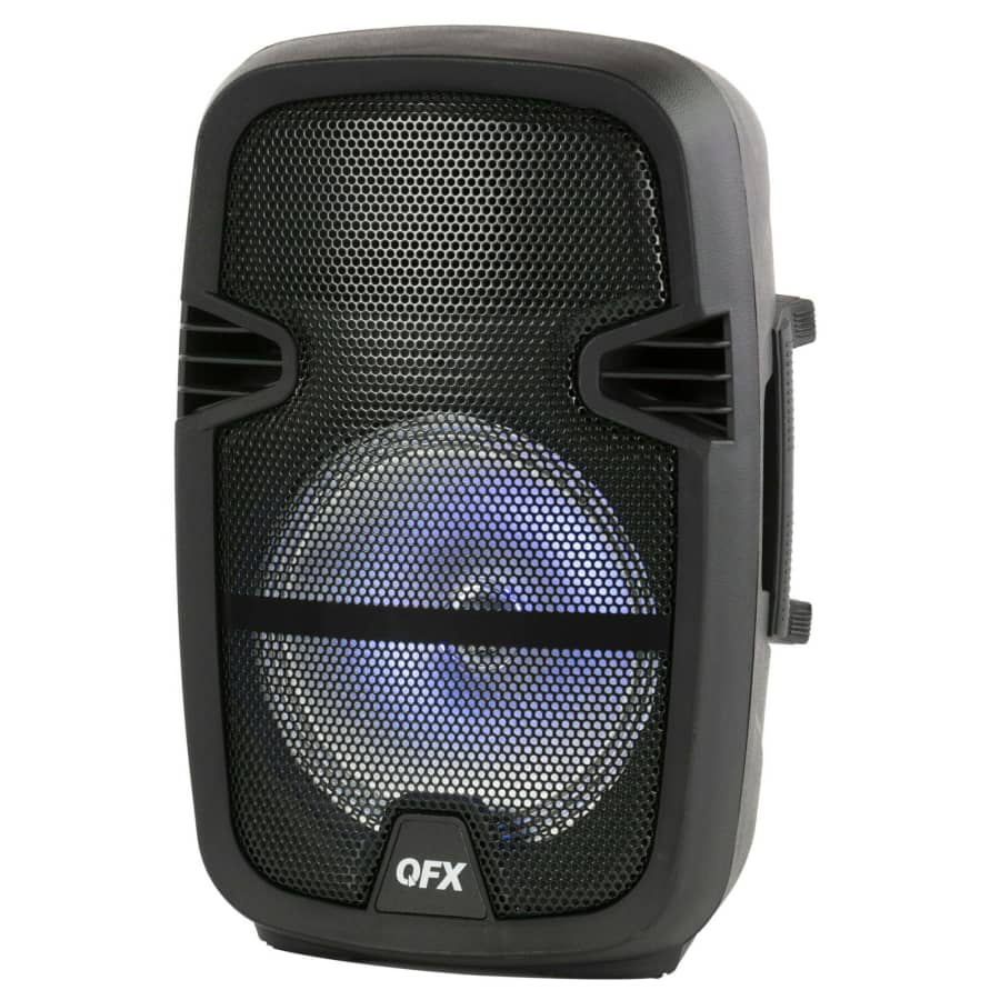 QFX 8" Portable Bluetooth Loudspeaker with Mic for $40 QFX 8" Portable Bluetooth Loudspeaker with Mic for $40