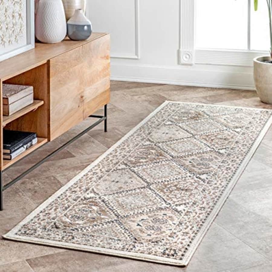 nuLOOM Becca Vintage Tile Area Rug, 2' 6" x 6', Beige for $26 nuLOOM Becca Vintage Tile Area Rug, 2' 6" x 6', Beige for $26
