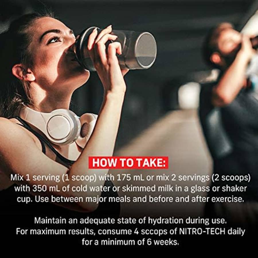 Whey Protein Powder + Creatine Monohydrate | MuscleTech Nitro-Tech Whey Isolate + Peptides | Whey for $55