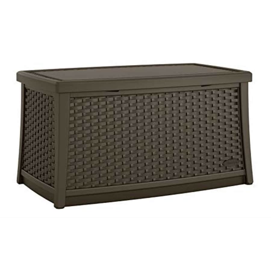 Suncast 30 Gallon Resin Outdoor Patio End Table Storage Box, Java for $99 Suncast 30 Gallon Resin Outdoor Patio End Table Storage Box, Java for $99