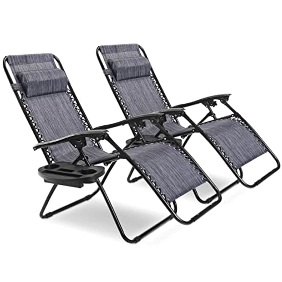 Goplus Zero Gravity Chair, Adjustable Folding Reclining Lounge Chair with Pillow and Cup Holder, for $130 Goplus Zero Gravity Chair, Adjustable Folding Reclining Lounge Chair with Pillow and Cup Holder, for $130
