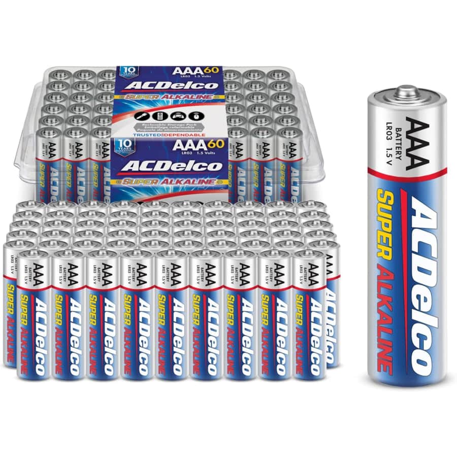 ACDelco AAA Batteries 60-Pack for $16 ACDelco AAA Batteries 60-Pack for $16