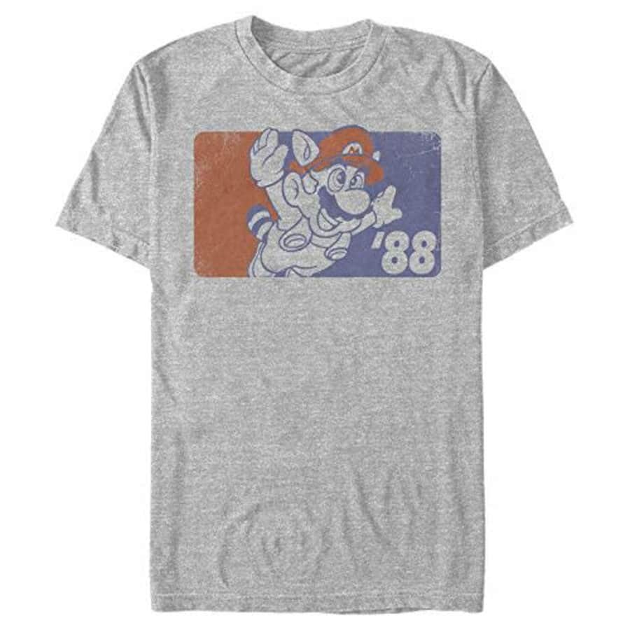 Nintendo Men's Mario Raccoon Suit 1988 T-Shirt, Gray, 5X-Large for $22 Nintendo Men's Mario Raccoon Suit 1988 T-Shirt, Gray, 5X-Large for $22
