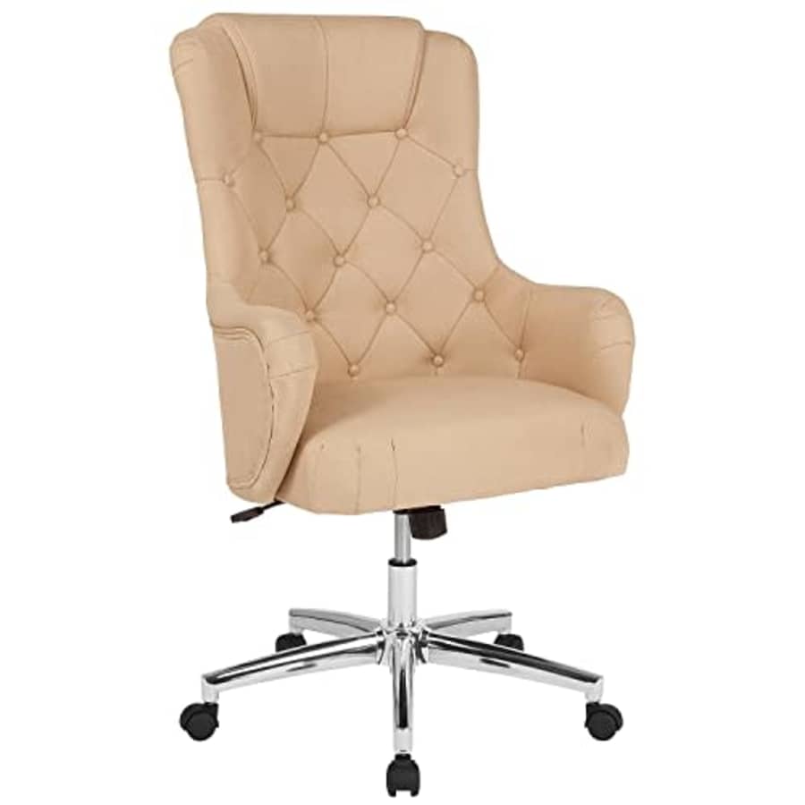 Flash Furniture BT-90557H-BGE-F-GG Beige Fabric Chambord Home and Office Upholstered High Back Chair for $348 Flash Furniture BT-90557H-BGE-F-GG Beige Fabric Chambord Home and Office Upholstered High Back Chair for $348