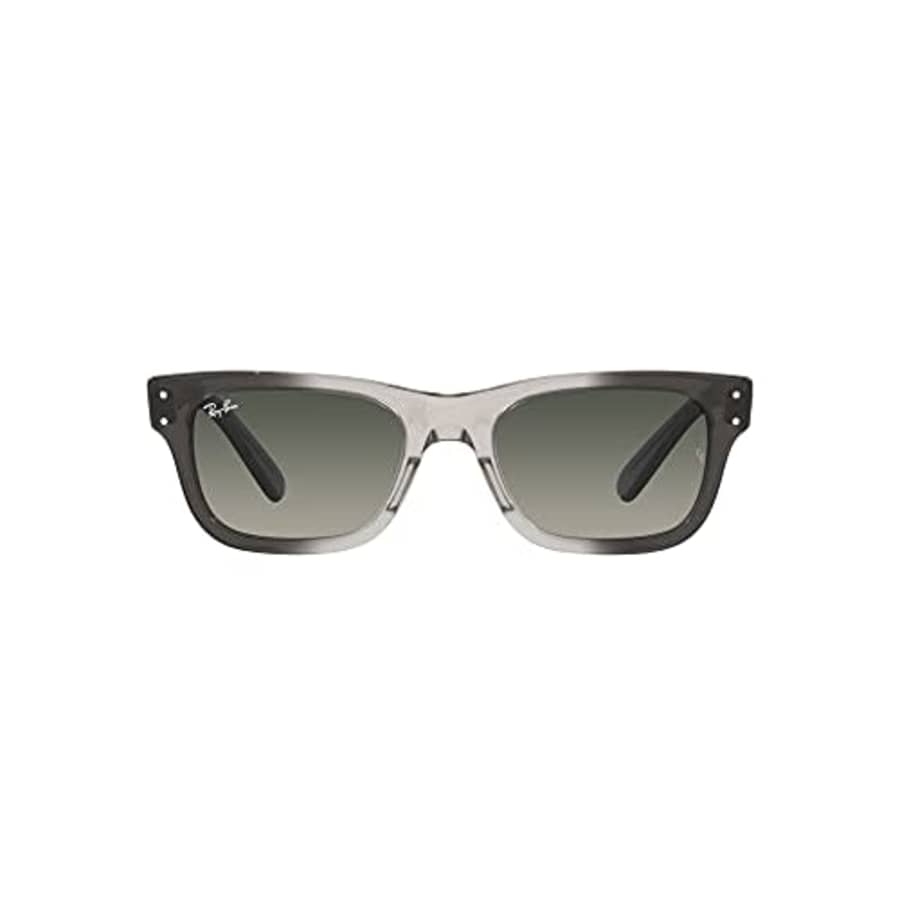 Ray-Ban Men's RB2283F Mr. Burbank Low Bridge Fit Rectangular Sunglasses, Transparent Grey/Gradient for $117 Ray-Ban Men's RB2283F Mr. Burbank Low Bridge Fit Rectangular Sunglasses, Transparent Grey/Gradient for $117