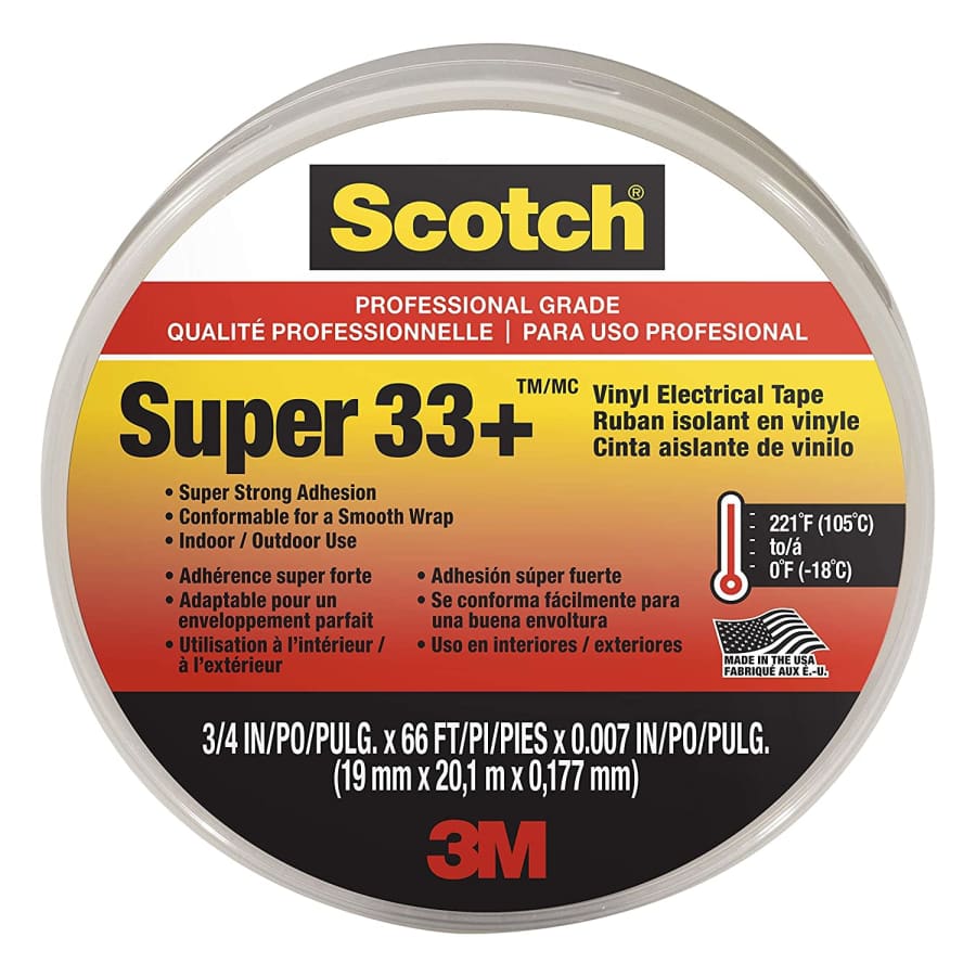 Scotch Super 33+ 66-ft. Vinyl Electrical Tape for $10