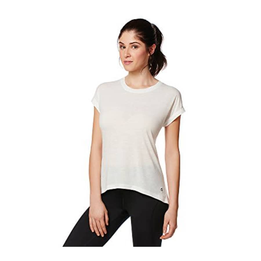 SHAPE activewear Women's Reef Braid Tee, White, Large for $10