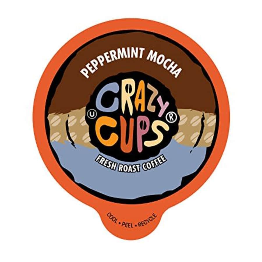 Crazy Cups Flavored Coffee for Keurig K-Cup Machines, Peppermint Chocolate Mocha, Hot or Iced for $35