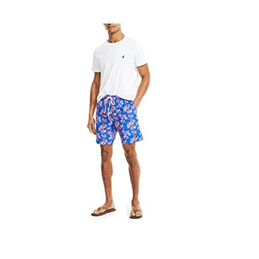 Nautica Men's Standard Sustainably Crafted 8" Swim Short, Spinner Blue, Small for $28