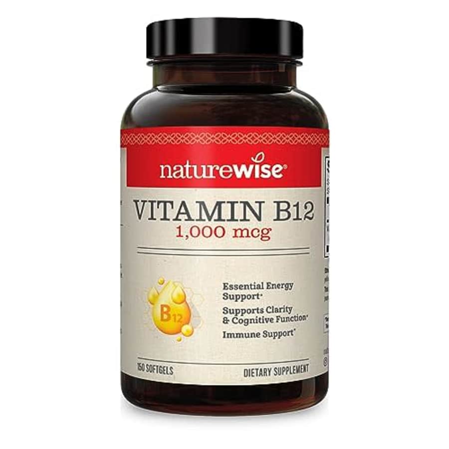 NatureWise Vitamin B12 1,000 mcg for Mental Clarity & Cognitive Function + Energy Support for for $6