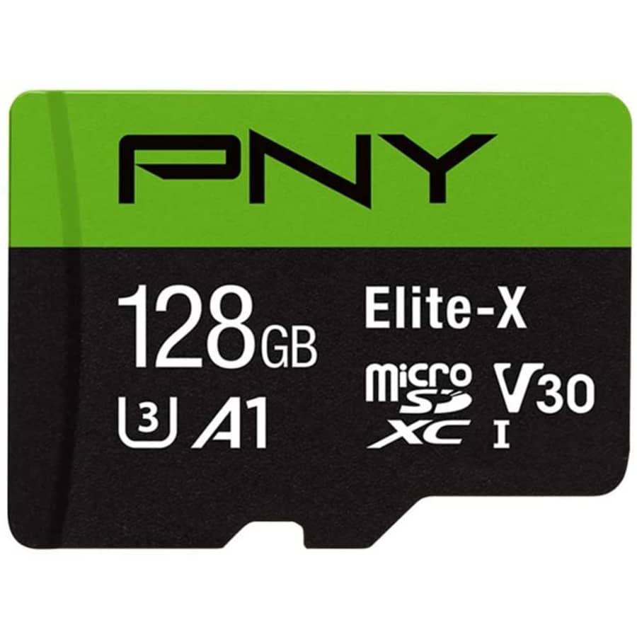 PNY 128GB Elite-X Class 10 U3 V30 microSDXC Card for $20 PNY 128GB Elite-X Class 10 U3 V30 microSDXC Card for $20