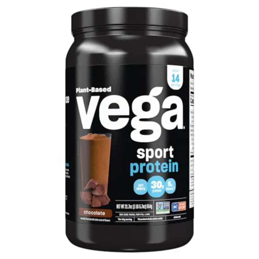 Vega Sport Protein Powder Chocolate (14 servings, 21.7 oz) - Plant-Based Vegan Protein Powder, for $24