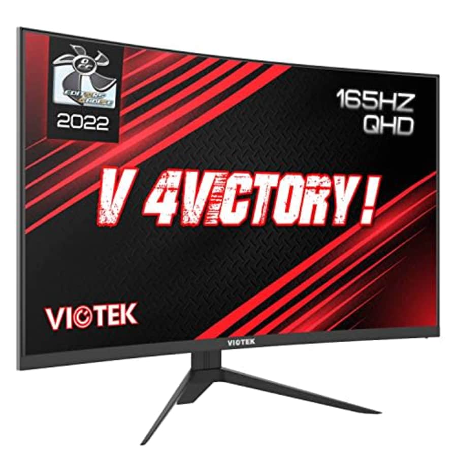 Viotek GNV32DBE 32-Inch Curved Gaming Monitor | 2560x1440p QHD | 165Hz | 120% sRGB | for $218