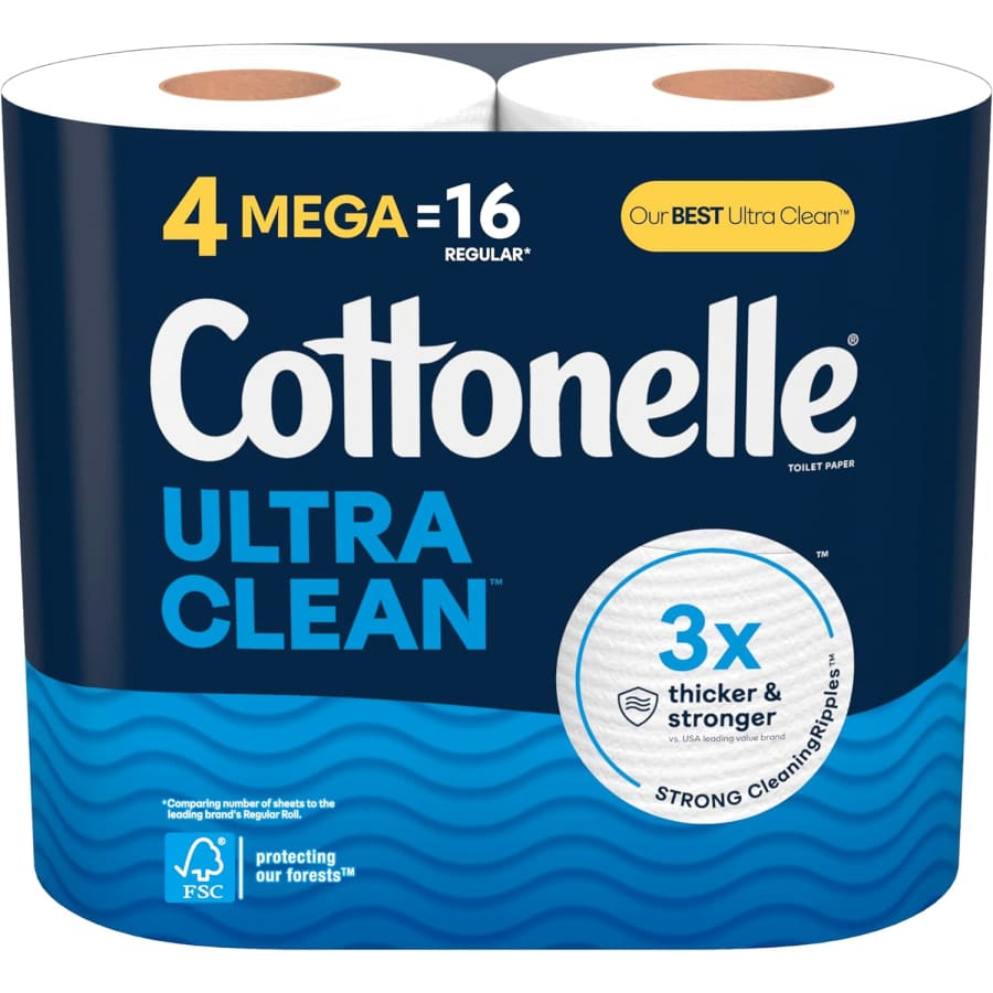 Cottonelle Ultra Clean Toilet Paper Mega Roll 4-Pack for $4.04 via Sub & Save Cottonelle Ultra Clean Toilet Paper Mega Roll 4-Pack for $4.04 via Sub & Save
