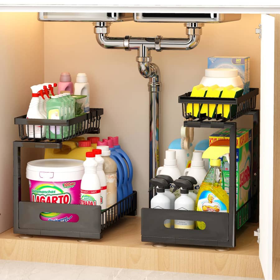 Adoymiro Under Sink Organizer 2-Pack for $21