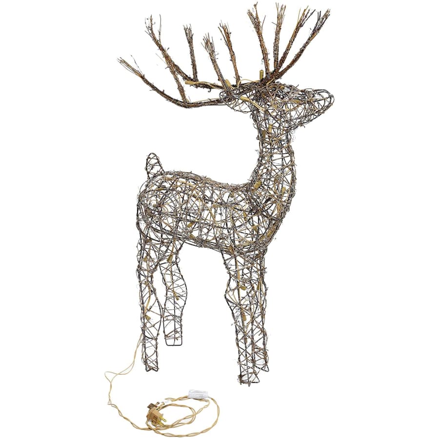 Alpine Rattan Lighted Reindeer for $53
