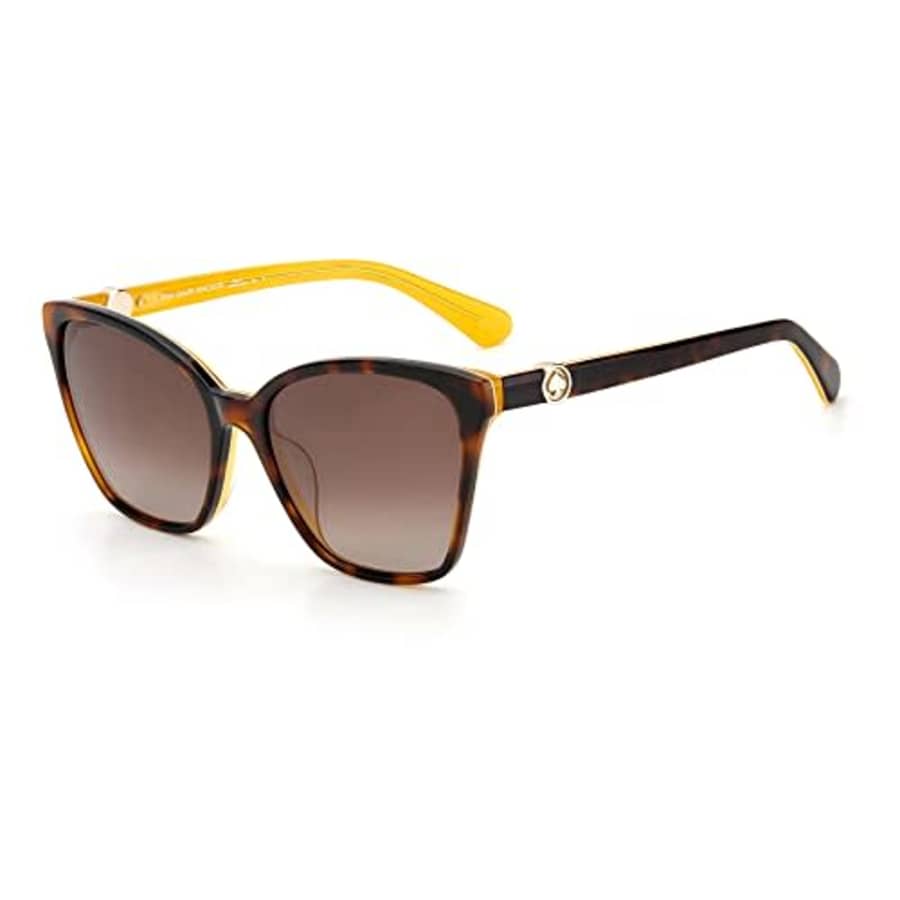 Kate Spade New York Women's Amiyah/G/S Cat Eye Sunglasses, Yellow Havana, 56mm, 17mm for $42 Kate Spade New York Women's Amiyah/G/S Cat Eye Sunglasses, Yellow Havana, 56mm, 17mm for $42