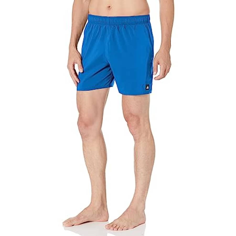 adidas Men's Standard Solid Classics Length Swim Shorts, Bright Royal/Lucid Lemon, X-Small for $28 adidas Men's Standard Solid Classics Length Swim Shorts, Bright Royal/Lucid Lemon, X-Small for $28