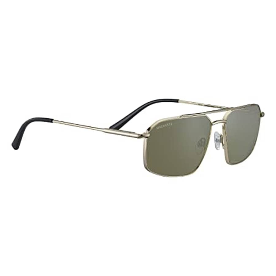 Serengeti Men's Wayne Polarized Square Sunglasses, Shiny Light Gold, Medium for $290 Serengeti Men's Wayne Polarized Square Sunglasses, Shiny Light Gold, Medium for $290
