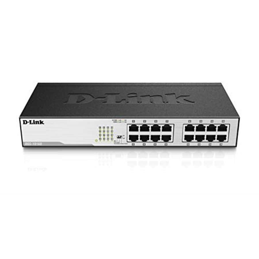 D-Link Fast Ethernet Switch, 16 Port Gigabit Unmanaged Fanless Network Hub Desktop or Rack for $71 D-Link Fast Ethernet Switch, 16 Port Gigabit Unmanaged Fanless Network Hub Desktop or Rack for $71