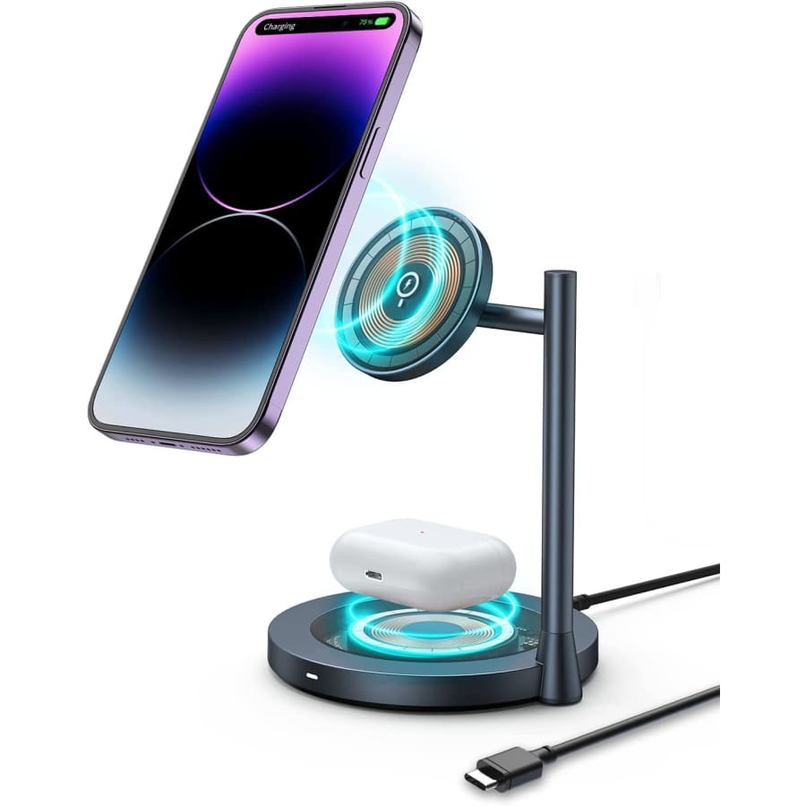 Momax 2-in-1 Wireless Magnetic Charging Station for $19