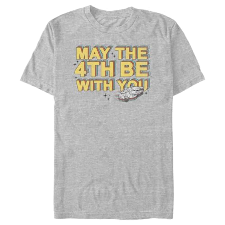 Men's Star Wars: A New Hope Millennium Falcon May the 4th Be With You T-Shirt - Athletic Heather - for $19