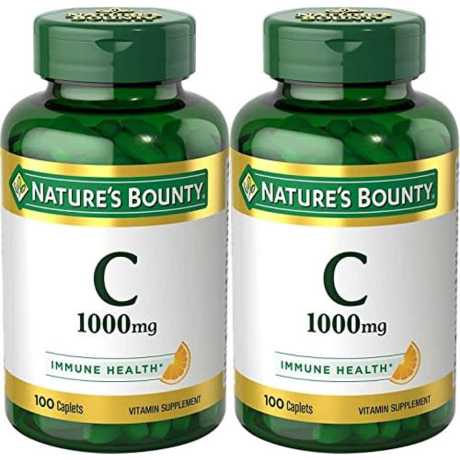 Nature's Bounty Vitamin C Pills and Supplement, Supports Immune Health, 1000mg, 100 Caplets, 2 Pack for $19 Nature's Bounty Vitamin C Pills and Supplement, Supports Immune Health, 1000mg, 100 Caplets, 2 Pack for $19