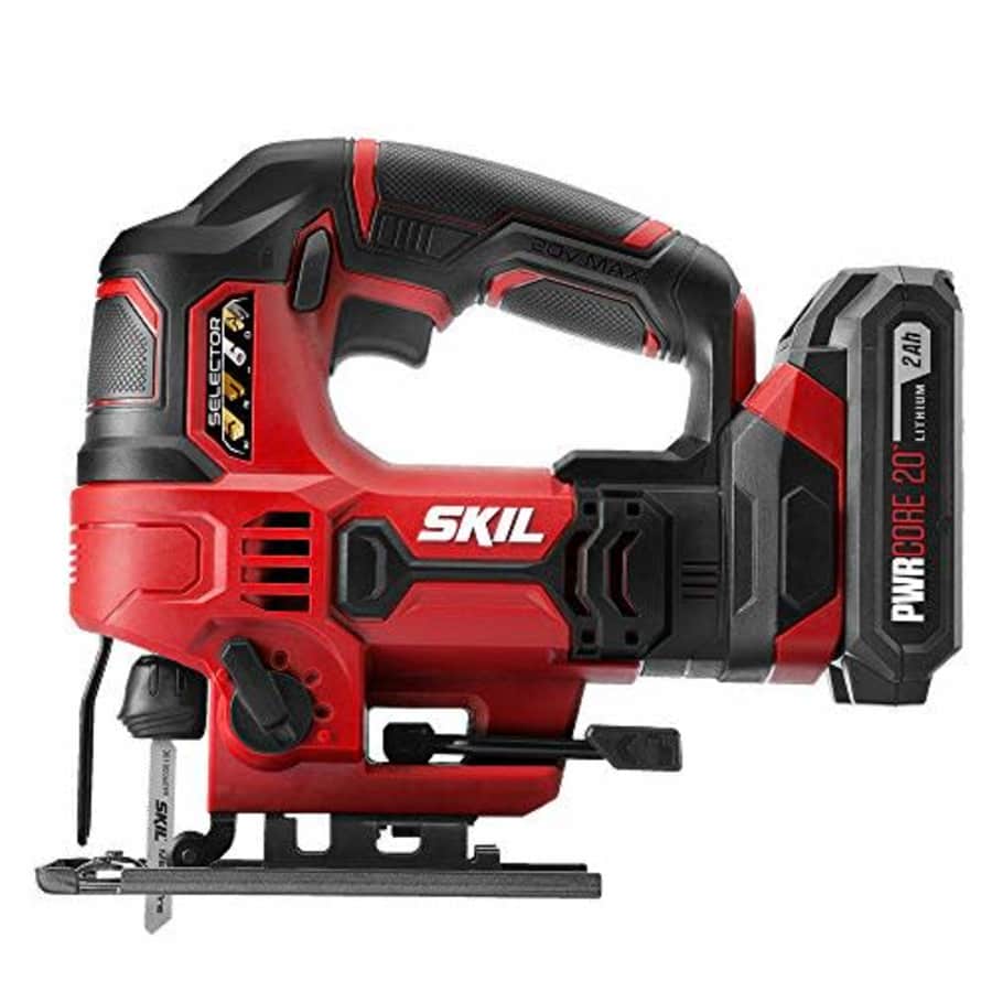 Skil 20V 7/8 Inch Stroke Length Jigsaw, Includes 2.0Ah PWRCore 20 Lithium Battery and Charger - for $70