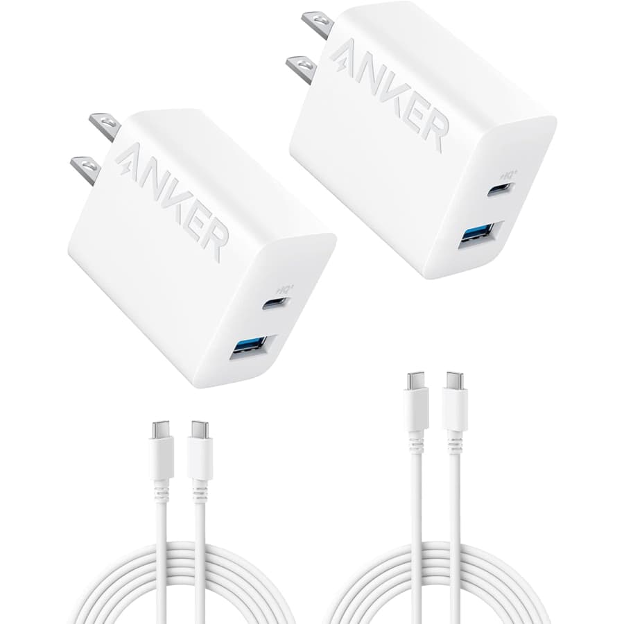 Anker 20W Dual Port Apple Charger 2-Pack for $14