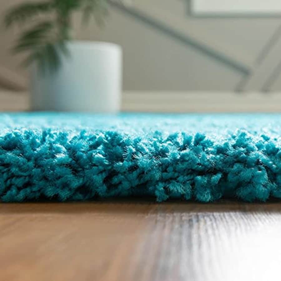 Unique Loom Solid Shag Collection Area Rug (8' x 10', Turquoise) for $110 Unique Loom Solid Shag Collection Area Rug (8' x 10', Turquoise) for $110
