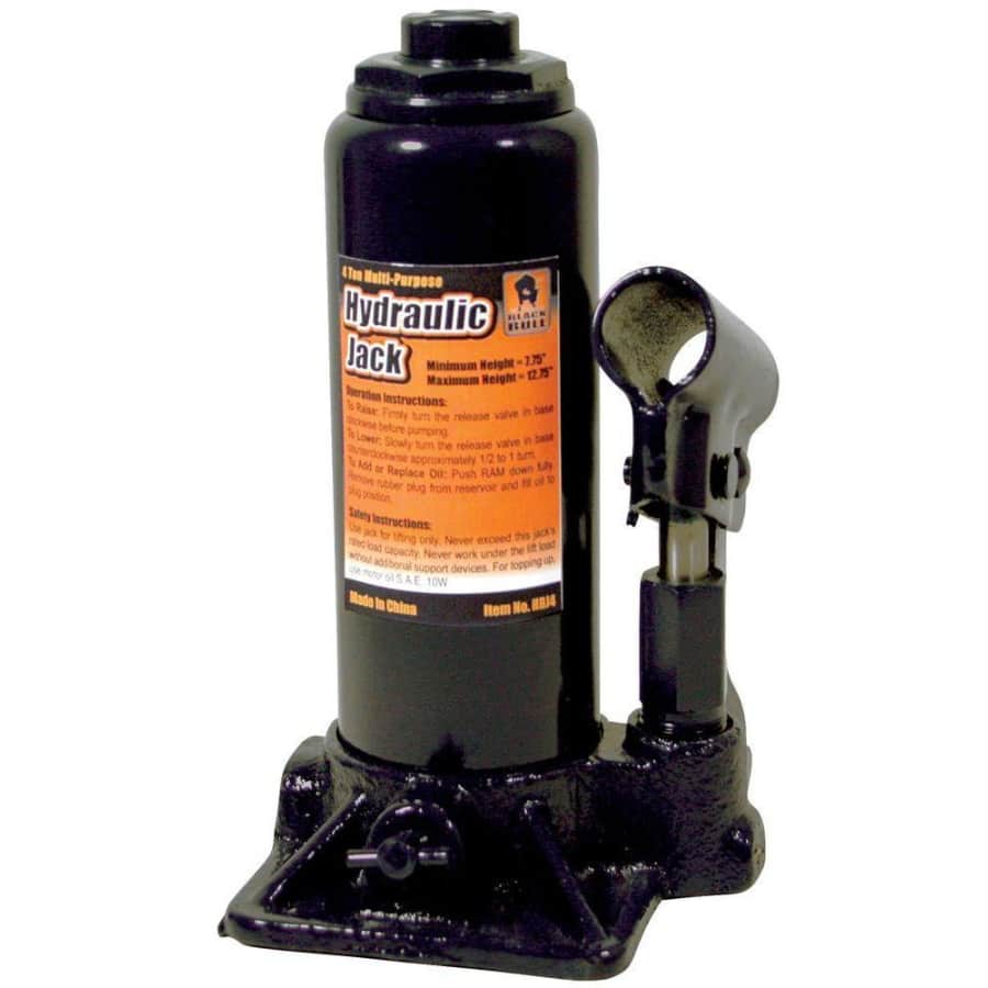Black Bull 4-Ton Hydraulic Bottle Jack for $15