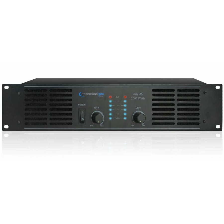 Technical Pro 2-Channel 2,000W Professional Rackmount Power Amplifier for $110 Technical Pro 2-Channel 2,000W Professional Rackmount Power Amplifier for $110