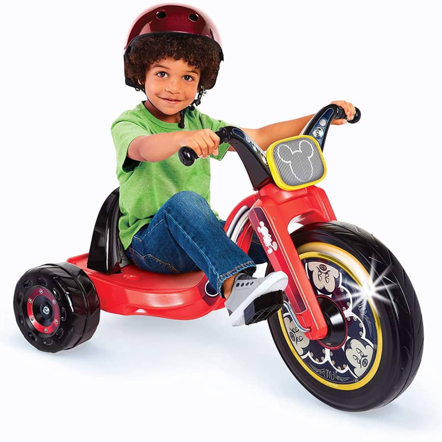 Mickey Mouse Kids Tricycle 15" Fly Wheels Junior Cruiser Ride-On for $78