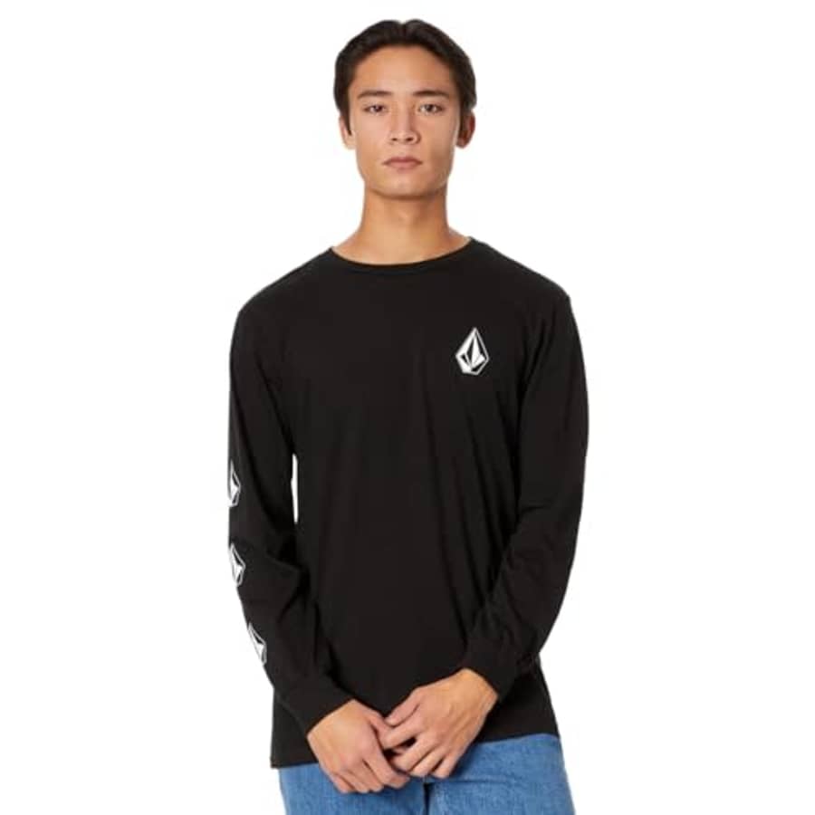 Volcom Men's Deadly Stones Long Sleeve T-Shirt, Black-New, Medium for $16