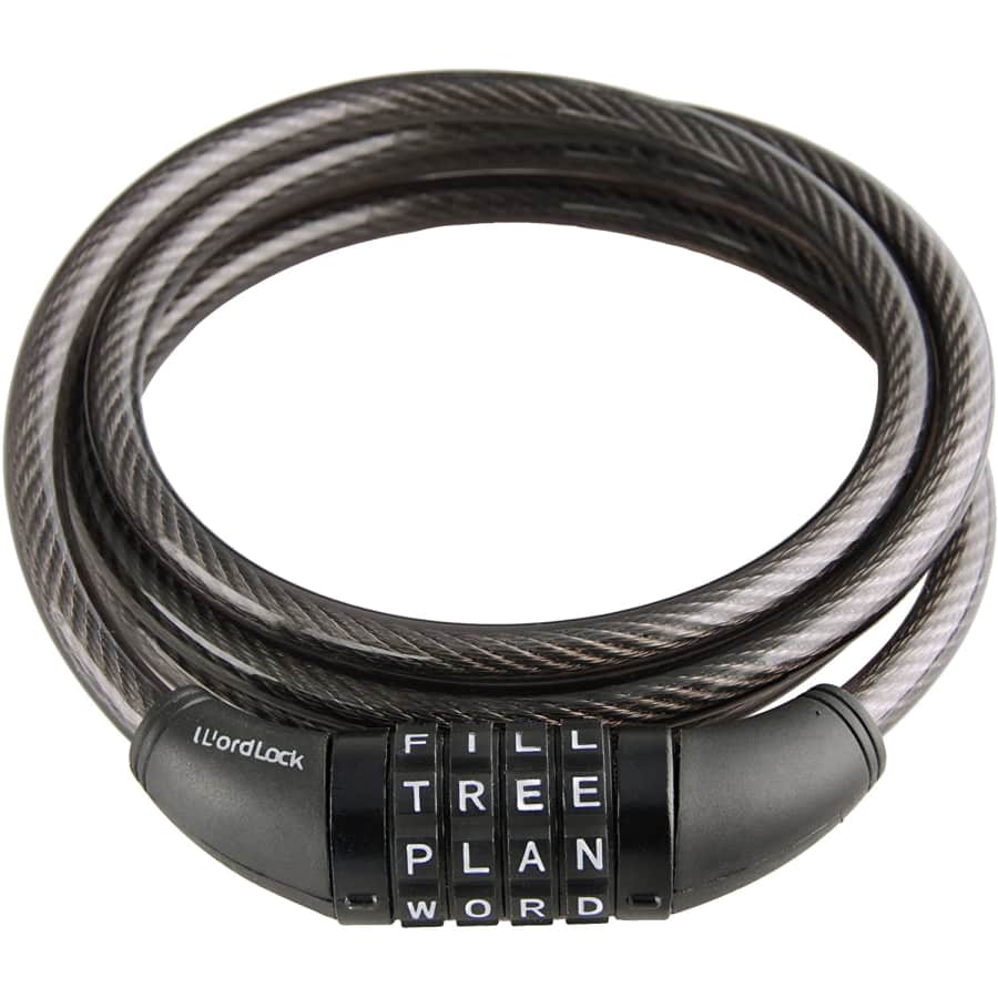 WordLock 4-Dial 6-Foot Cable Combination Lock for $9 WordLock 4-Dial 6-Foot Cable Combination Lock for $9
