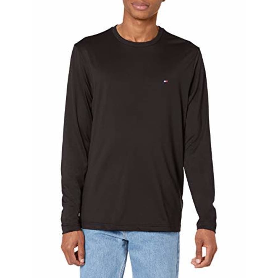 Tommy Hilfiger Men's Sport Long Sleeve Graphic T Shirt, Jet Black, LG for $35 Tommy Hilfiger Men's Sport Long Sleeve Graphic T Shirt, Jet Black, LG for $35