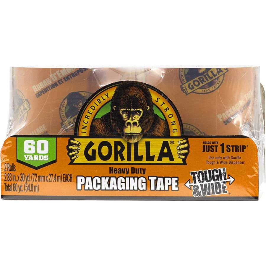 Gorilla 30-Yard Tough & Wide Heavy Duty Packaging Tape 2-Pack for $13