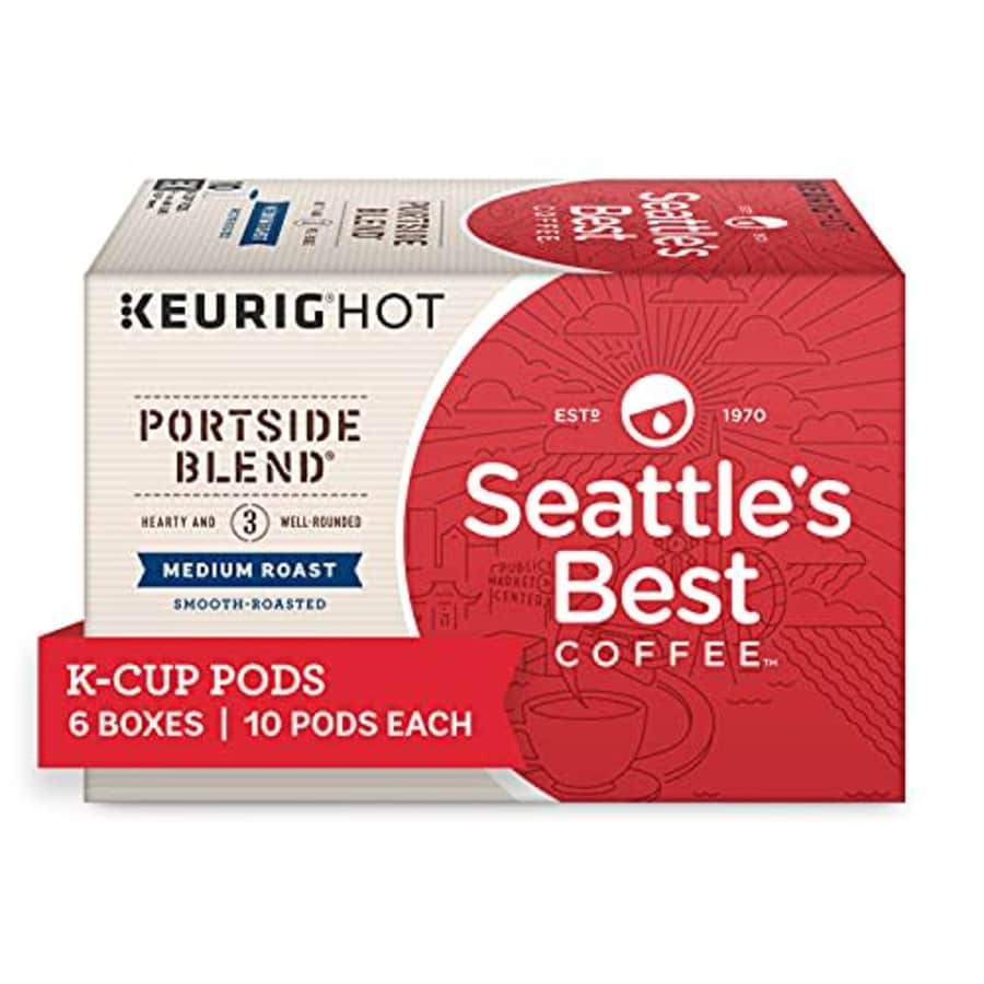 Seattle's Best Coffee Portside Blend Medium Roast K-Cup Pods | 10 Count (Pack of 6) for $30 Seattle's Best Coffee Portside Blend Medium Roast K-Cup Pods | 10 Count (Pack of 6) for $30