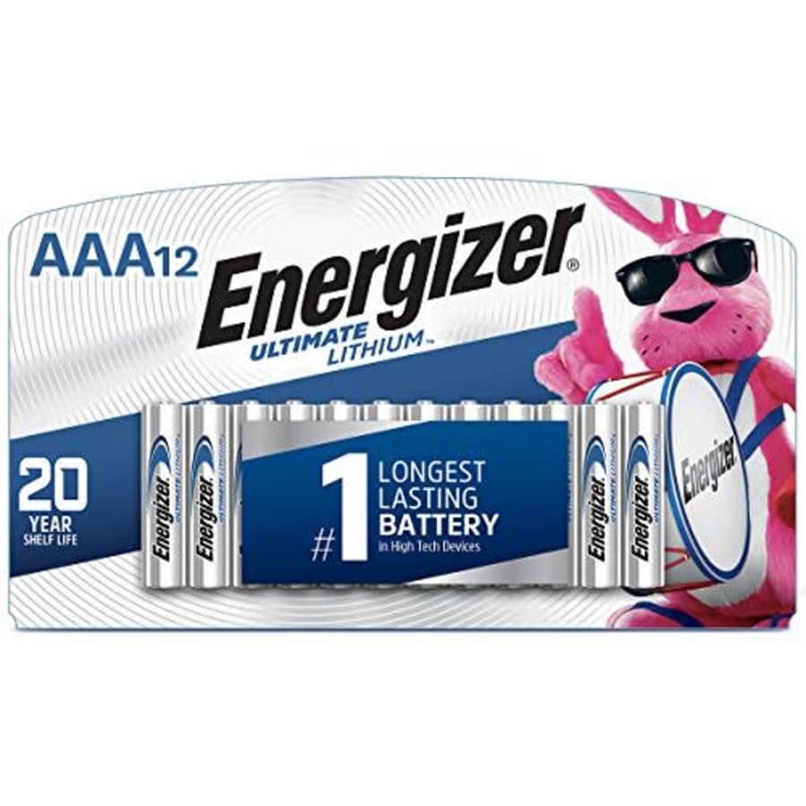 Energizer AAA Lithium Batteries, Ultimate Lithium Triple A Battery (12 Count), Longest-Lasting AAA for $33