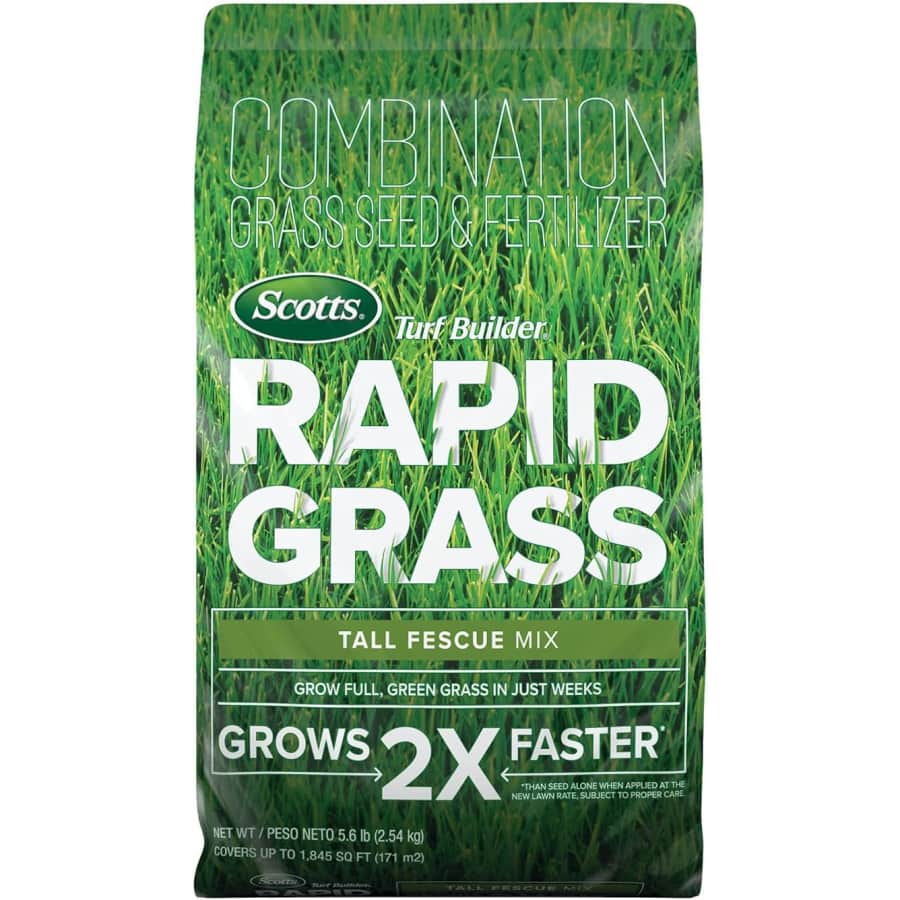 Scotts Turf Builder Rapid Grass Tall Fescue Mix 5.6-lb. Bag for $13 Scotts Turf Builder Rapid Grass Tall Fescue Mix 5.6-lb. Bag for $13
