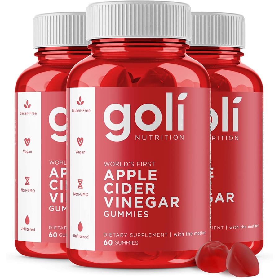 Goli Apple Cider Vinegar Gummy Vitamin 60-Count Bottle 3-Pack for $45