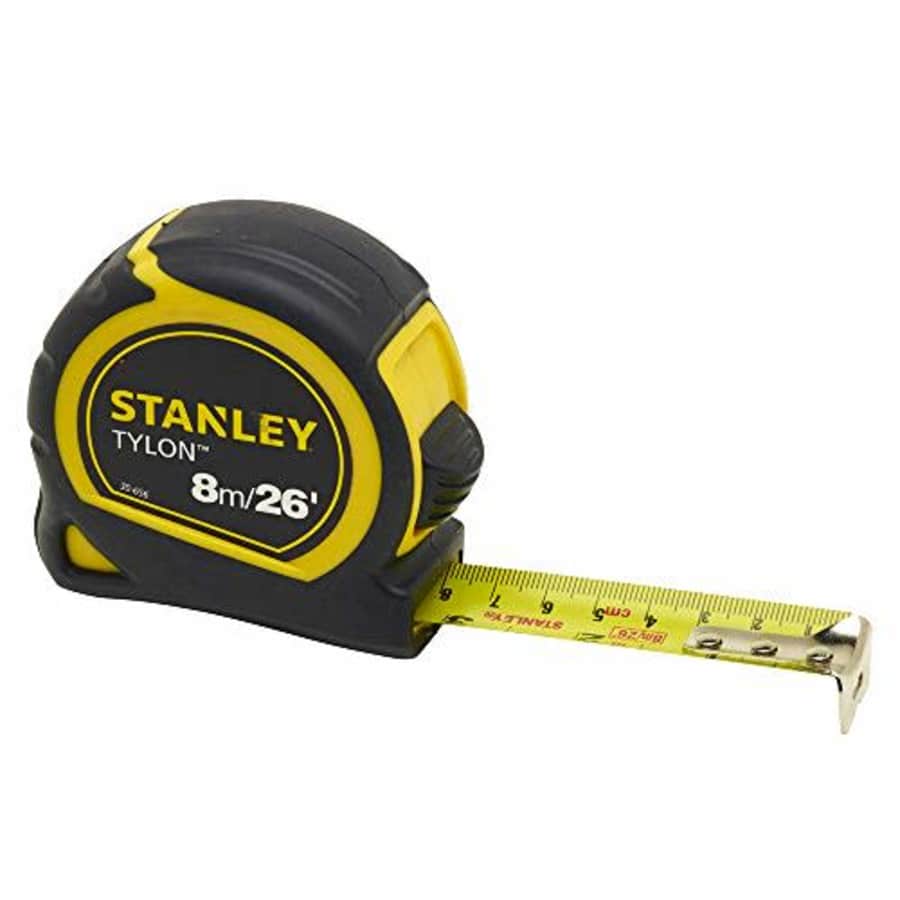 Stanley Tools Stanley Tylon Tape Measure, Length: 8m (26ft) x Width: 25mm for $18