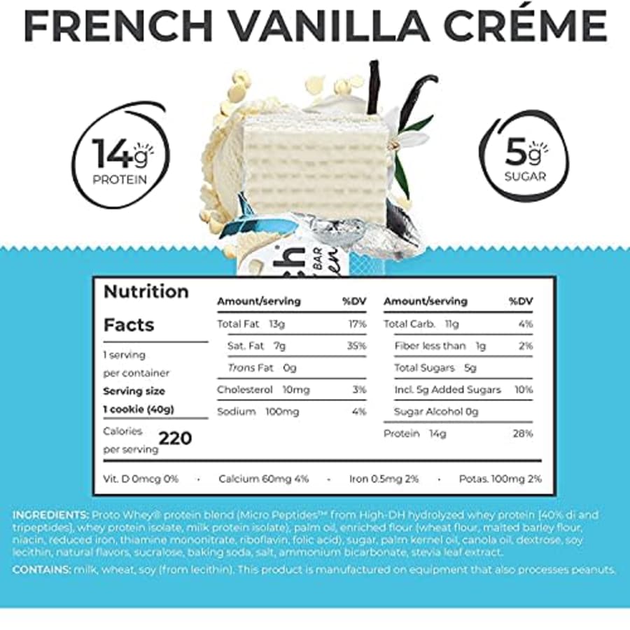 Power Crunch Whey Protein Bars, High Protein Snacks with Delicious Taste, French Vanilla Creme, 1.4 for $13 Power Crunch Whey Protein Bars, High Protein Snacks with Delicious Taste, French Vanilla Creme, 1.4 for $13